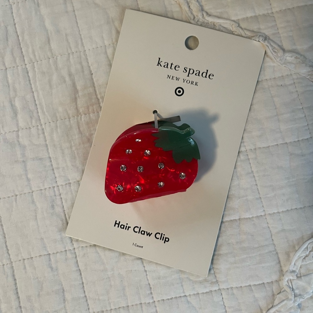 Kate Spade Red Strawberry Hair Claw Clip